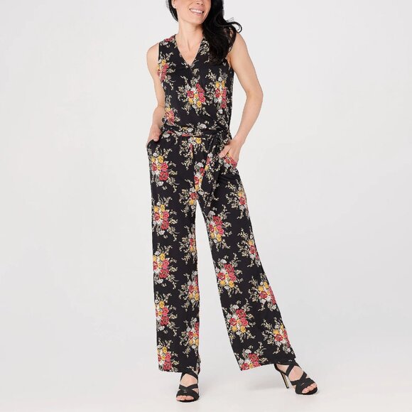 Laurie Felt Petite Knit Floral Jumpsuit  13730 - Picture 1 of 2